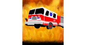 Drawing of Firetruck by Joze