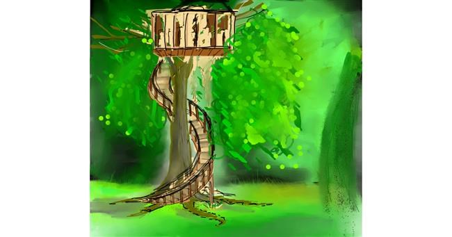 Drawing of Treehouse by Bro