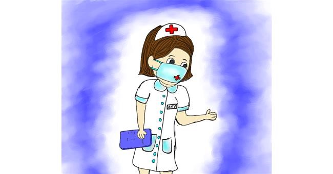 Drawing of Nurse by Snowy
