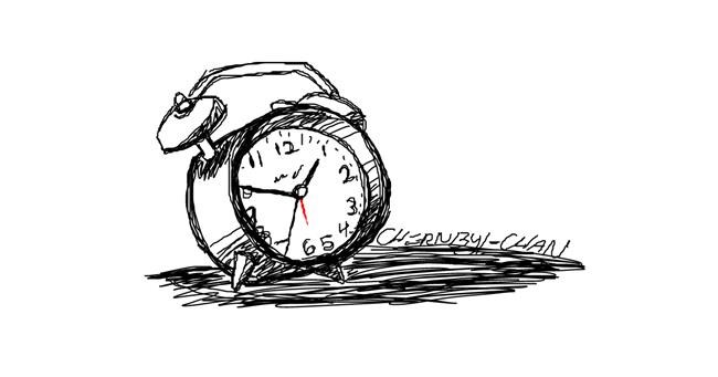 Drawing of Alarm clock by Chernobyl-Chan