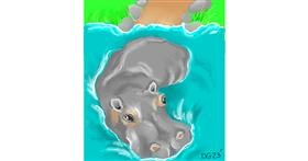 Drawing of Hippo by GreyhoundMama