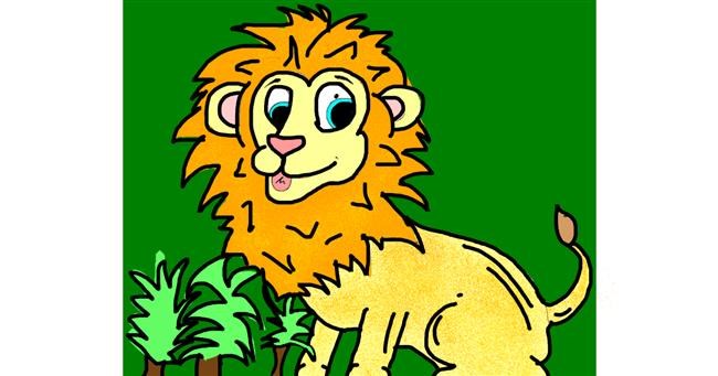 Drawing of Lion by Natalie
