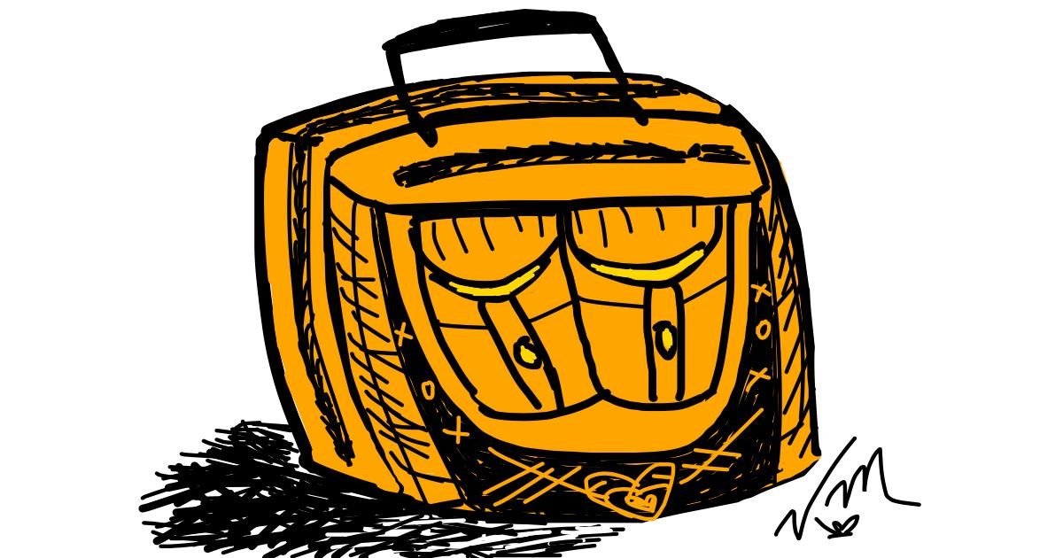Drawing of Suitcase by Ms. FanCy DoLL