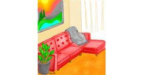 Drawing of Couch by GreyhoundMama