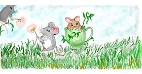 Drawing of Mouse by The4