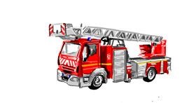 Drawing of Firetruck by Lucie