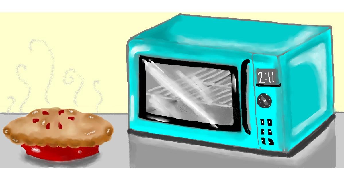 Drawing of Microwave by Debidolittle