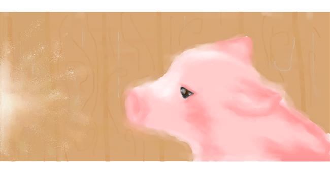 Schwein-Zeichnung von Kiara🤍
