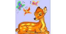 Drawing of Bambi by Fazila