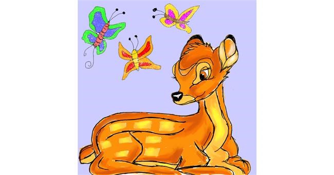 Drawing of Bambi by Fazila