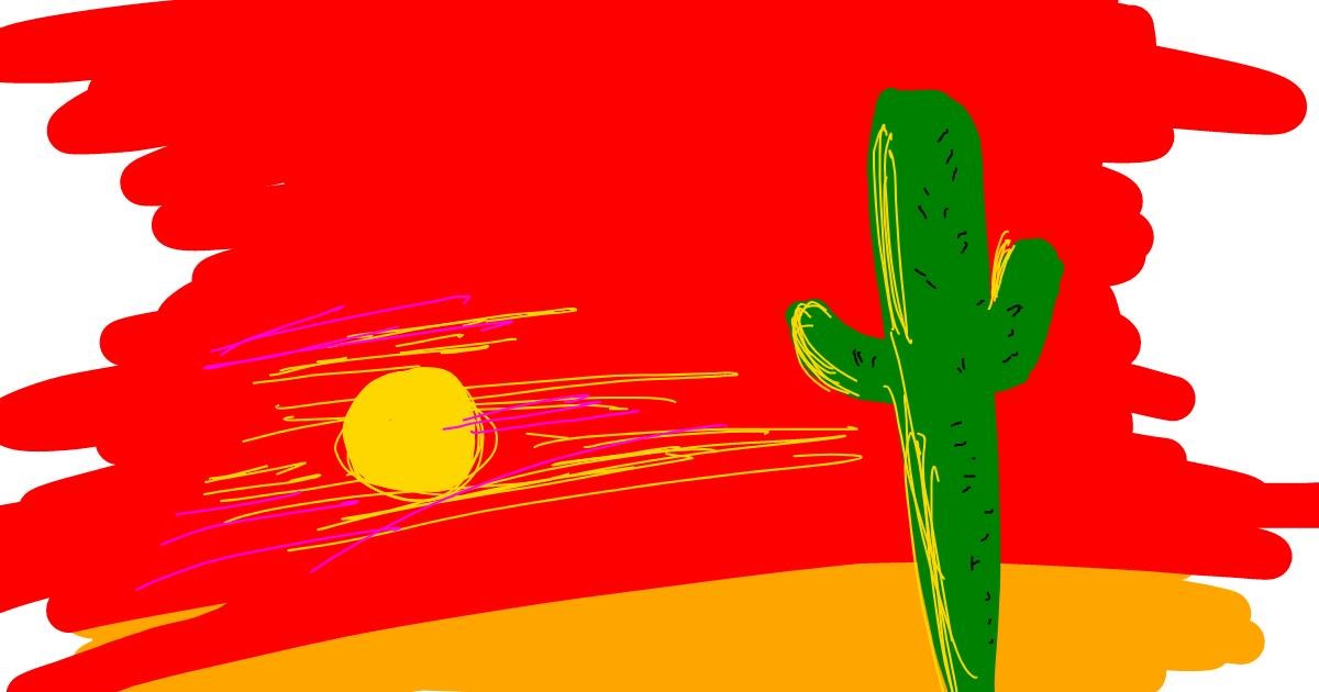 Drawing of Cactus by xerox