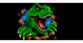 Drawing of T-rex dinosaur by Annie
