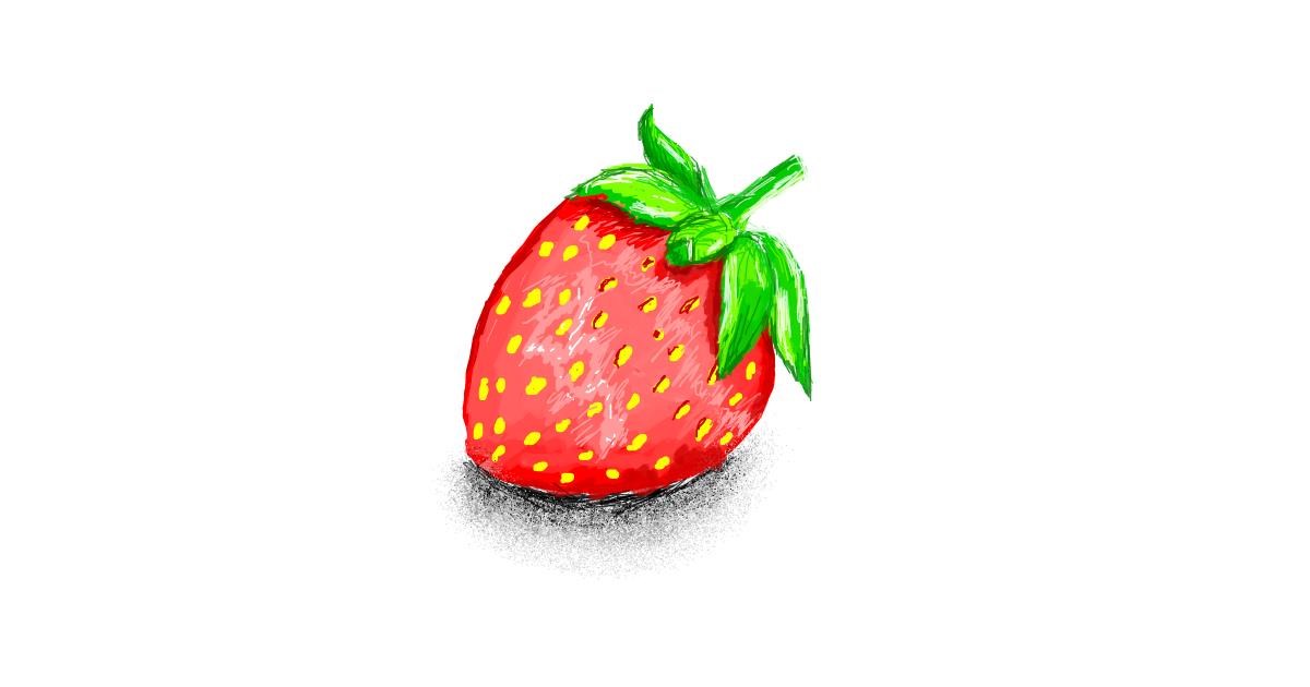 Drawing of Strawberry by coconut