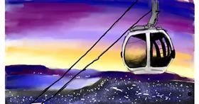 Drawing of Cable car by Unknown