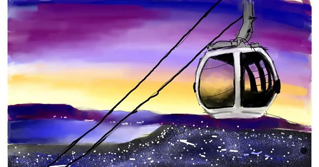 Drawing of Cable car by Unknown