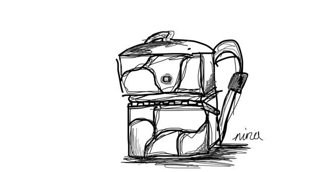 Drawing of Backpack by Nina