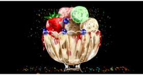 Drawing of Ice cream by Eclat de Lune