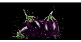 Drawing of Eggplant by Chaching