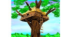 Drawing of Treehouse by Schmierfink