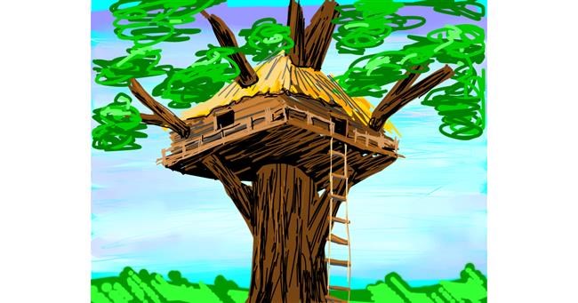 Drawing of Treehouse by Schmierfink