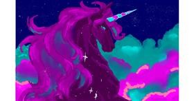 Drawing of Unicorn by sara