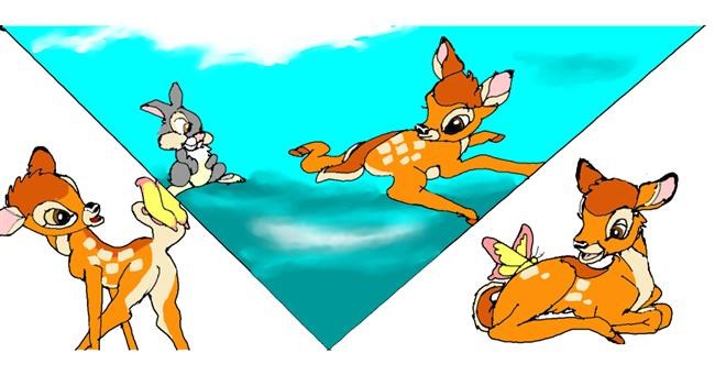 Bambi-Zeichnung von Kim