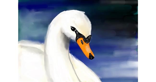 Drawing of Swan by JustMe