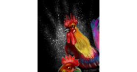 Drawing of Rooster by Leah