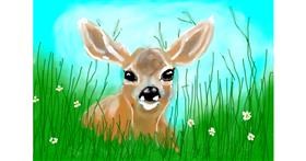 Drawing of Deer by Debidolittle