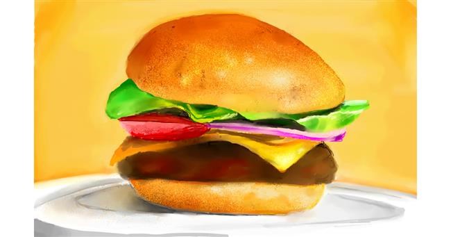 Drawing of Burger by 𝐋𝐢𝐚