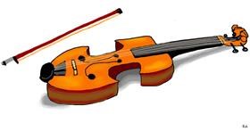 Drawing of Violin by Swimmer