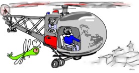 Drawing of Helicopter by Splatman