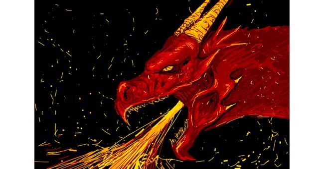 Drawing of Dragon by Sarah