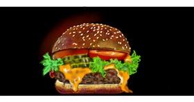 Drawing of Burger by Chaching