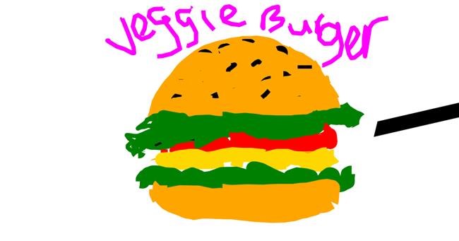 Drawing of Burger by Vivian