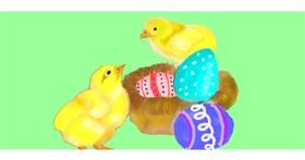 Drawing of Easter chick by Kim