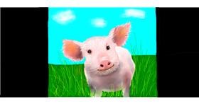 Drawing of Pig by Soraya