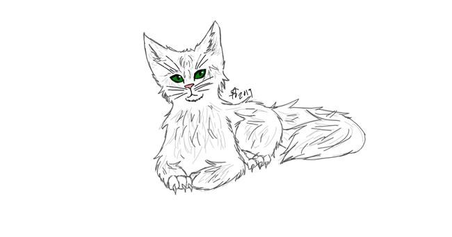 Katze-Zeichnung von nikkijia