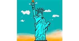 Drawing of Statue of Liberty by Dreamer