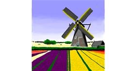 Drawing of Windmill by Joze