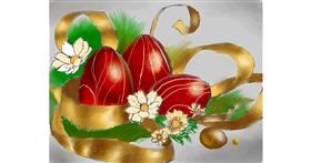 Drawing of Easter egg by Satoru