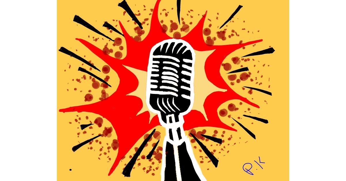 Drawing of Microphone by Eagle🦅🐬