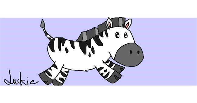 Drawing of Zebra by Jackie