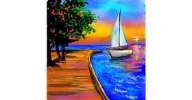 Drawing of Sailboat by KayXXXlee