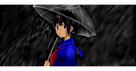 Drawing of Umbrella by Annie