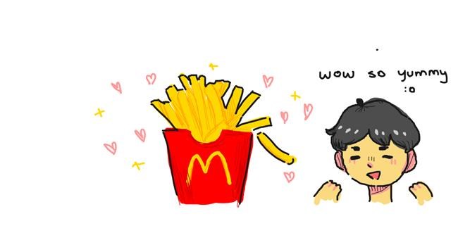 Drawing of French fries by what