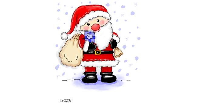 Weihnachtsmann-Zeichnung von GreyhoundMama