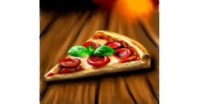 Drawing of Pizza by Яandi