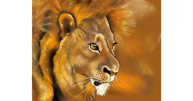 Drawing of Lion by Cec