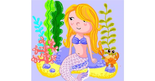 Drawing of Mermaid by Geo-Pebbles